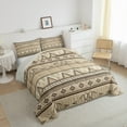 thumbnail image 2 of jejeloiu Western Tribal Full Size Comforter Sets,Retro Aztec Geometric Bedding Comforter Set,Brown Beige Bedding Sets For Adult,Microfiber Bedroom Decor Reversible,3pcs, 2 of 7