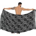 thumbnail image 2 of HAPPY BAY Men's Standard Swimsuits Sarong Pareo Beach Wrap One Size Metal, Tropical Summer Vacation Party, 2 of 4