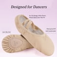thumbnail image 6 of HWJAD Soft Leather Ballet Shoes for Toddler Little Kid/Big Kid Girls Boys Lace-Free Dance Slippers Ballerina Shoes, 6 of 10