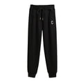 thumbnail image 4 of Lovskoo Sweatpants Women Casual Loose Sports Closed Bottom Fleece Lined Baggy Joggers Ankle Banded Trousers Thermal Pants Black, 4 of 5