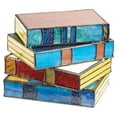 thumbnail image 1 of Libros apilados coloridos Lámpara de libro de escritorio de mesita de noche hecha a mano Luz nocturna única, 1 of 9