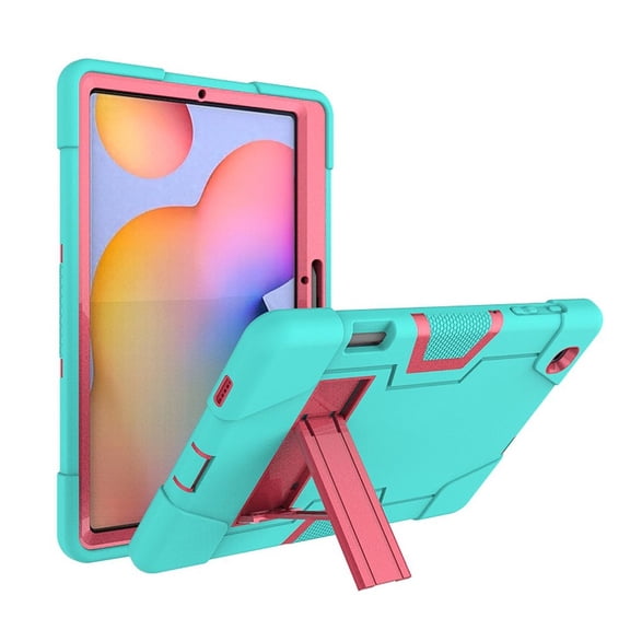 For Samsung Galaxy Tab S6 Lite P610 Contrast Color Robot Shockproof Silicon   PC Protective Case