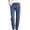 Blue, variant on WREESH Womens Cotton Linen Pants Solid Color and Drawstring Elastic Waist Long Straight Pants Blue