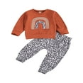thumbnail image 1 of PENGXIANG Baby Boys 2PCS Pants Sets Long Sleeve  Neck Sweatshirt Tops Solid Color Pants Sets, 1 of 6