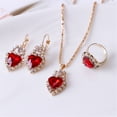 thumbnail image 2 of Hearth & Gear Collier Cœur Pendentif Boucles d'Oreilles Ensemble de Bagues Bijoux Mode Cœur pour Femmes Filles Valise à Bijoux Valise à Bijoux avec Roues Ensemble de Bijoux pour Filles 3-5 Ensemble de Bijoux Ensemble de Bijoux pour Filles, 2 of 2