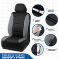 thumbnail image 3 of Skechers Lycra Memory Foam Car Seat Covers,Soft,Comfortable,Universal Fit for Cars,Trucks and SUVs Gray, 3 of 8