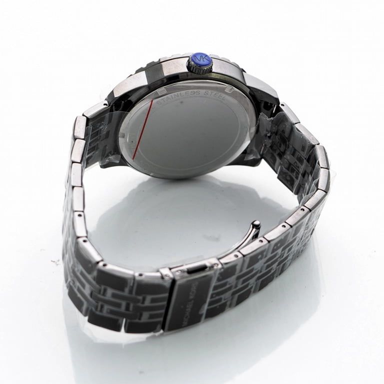 Michael Kors Watch silver two tone black gunmetal Oversized Panorama Two-Tone Watch in GUNMETAL - Sale  main image 2