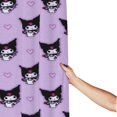 thumbnail image 3 of Cortina de ducha Kuromi con diseño de dibujos animados, cortinas de ducha para baño con 12 ganchos, impermeable, lavable, poliéster, juego de decoración para el baño, 60 x 72 pulgadas, hierro, 3 of 8