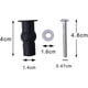 thumbnail image 1 of 6 Pack Toilet Seat Screwstoilet Seat Fittings Hinges Expanding Rubber Top Screw Fixings, 1 of 4