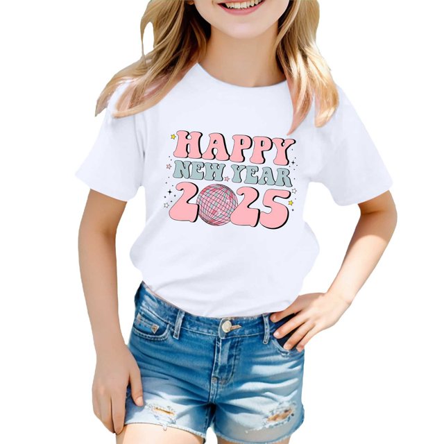 Tween Girls Tshirts Short Sleeve Prints Tops Clothes for Kids Size 10-11T