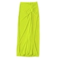thumbnail image 1 of Franhais Women's Casual Beach Mid-length Skirt Fashion Solid Color Drawstring Slit Cover Up, 1 of 7