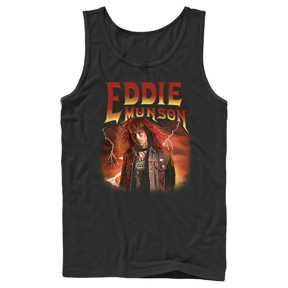 Netflix Men's Stranger Things Eddie Munson Metalhead Tank Top Black X Large