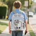 thumbnail image 4 of Spencer Heavy Duty Large Clear Backpacks Large Capacity Transparent Waterproof Backpacks for School Stadium College, Gray, 4 of 10