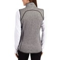 thumbnail image 2 of Women's Cutter & Buck Heather Gray Arizona State Sun Devils Mainsail Sweater-Knit Full-Zip Asymmetrical Vest, 2 of 2