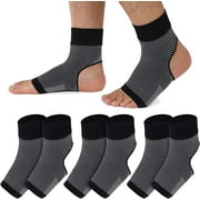 SNYMW Ankle Support Sleeve Compression Socks, 20-30 mmHg, Medium, 3 Pairs