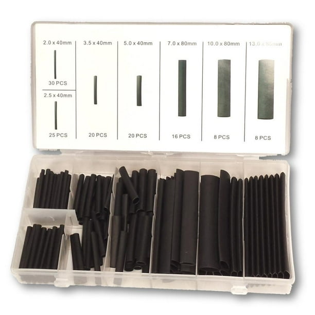 Heat Shrink Tubing in Assorted Metric Sizes 127 Pc Kit
