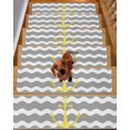 thumbnail image 2 of Yellow Nautical Stair Treads Non Slip for Steps Anchor Grey Wavy Stripes 15 Pcs Reusable Adhesive Stair Runner Mats for Dogs Elders Carpet Treads Rugs for Staircase 8x30 In, 2 of 7