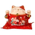thumbnail image 1 of Lucky Cat Saving Pot, Lucky Cat Coin Bank Lovely  Wish Exquisite Pattern Ceramic  For Office, 1 of 8