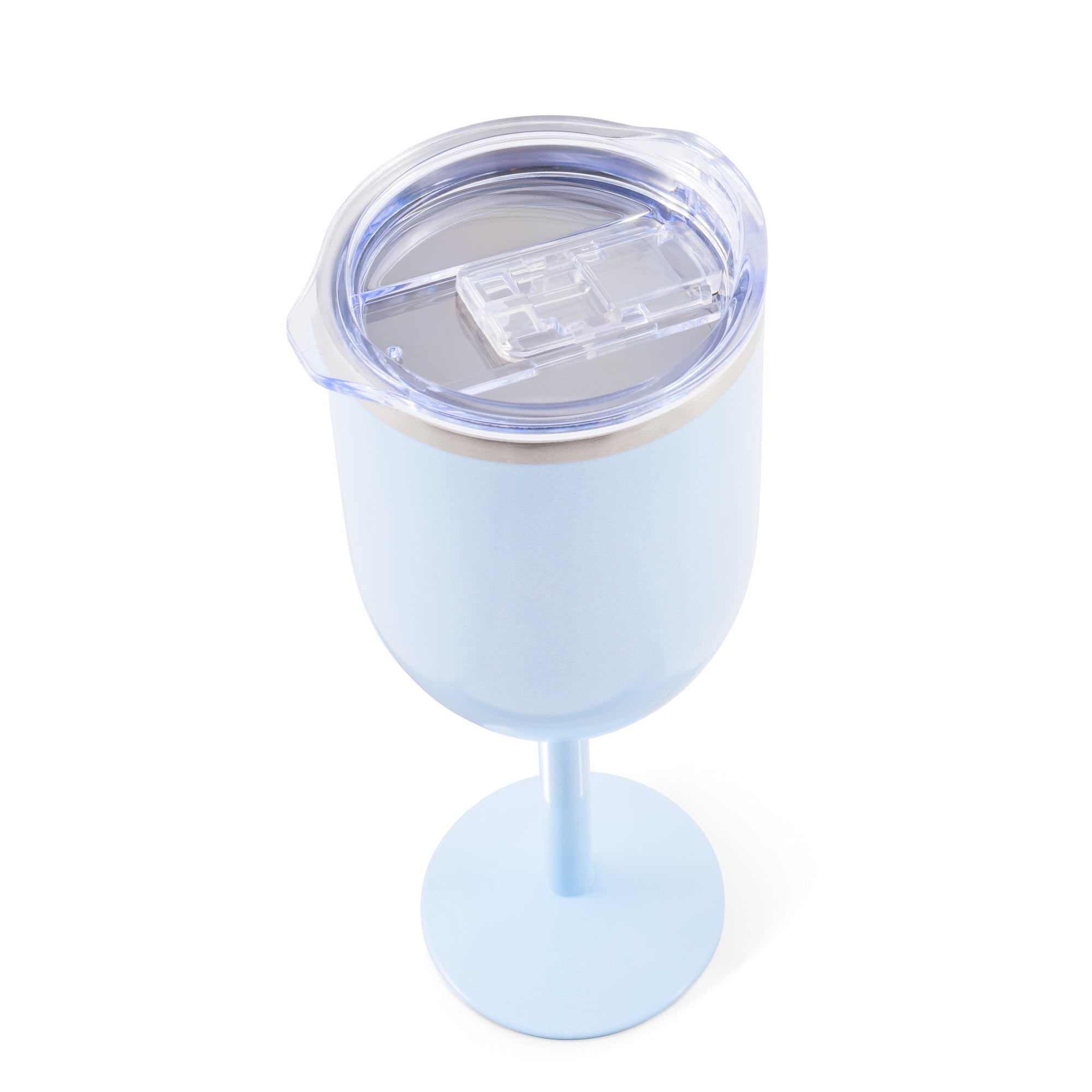 Thyme & Table 13oz Stainless Steel Wine Tumbler with Push Lid, Blue