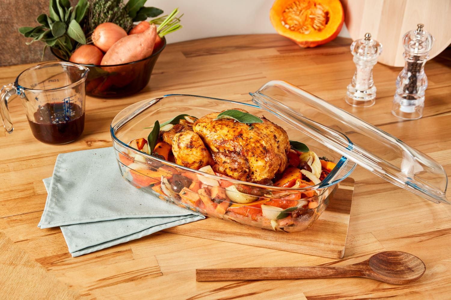 Duralex Ovenchef Reversible Casserole 35 x 22cm 6.7L 2 pieces