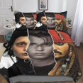thumbnail image 1 of Johnny Depp 3d Bedding Set, 3 Pcs Star Bedding Set Microfiber Duvet Cover Pillowcases With Zipper Closure For Single Or Double Bed, 1 of 5