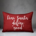 thumbnail image 2 of Creative Products Daear Santa, Define Good in Red 14x20 Spun Poly Pillow, 2 of 2