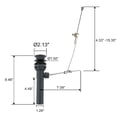 thumbnail image 3 of WOWOW Bathroom Drain with Lift Rod Brushed Nickel Basin Drain with Overflow, 3 of 5