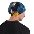 thumbnail image 5 of Naloa Modern Style Blue Parrot Soft Beanie Hat, Knit Beanie Daily Beanie in Fine Knit for Women Men Winter Travel, Outdoor, 5 of 7