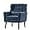 Dark Blue, variant on Modern Accent Living Room Chairs Comfy Chenille Fabric Upholstered Foam Filled Mid Century Arm Chairs for Living Room, Reading Room, Bedroom,Dark Blue