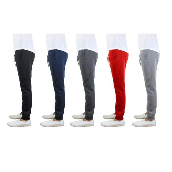 Pantalon de Survêtement Jogger Polaire Garçon - Gris Chiné&44; Small-Extra Large - Cas de 24