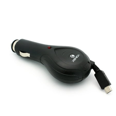 Retractable Car Charger DC Power Socket Plug-in Power Adapter E7X for Alcatel Jitterbug Smart2 Smart, Pop Icon 2, Avalon V, Idol Mini, Astro, PIXI CHARM, A30 Plus, Go Flip, Cingular Flip
