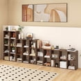 thumbnail image 6 of Costway 4-Cube Bookshelf, Modern Cubby Bookcase with Back Guardrail & Anti-tipping Kits Brown, 6 of 11