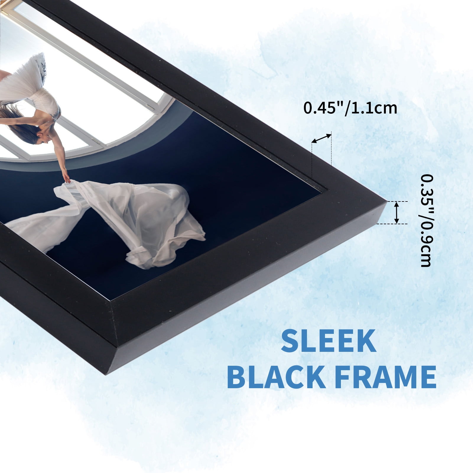 18 Pack 5x7 Picture Frames, Black 5 by 7 Photo Frame for Wall Mount or Tabletop Display