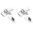 thumbnail image 1 of Hebilla de cierre de caja, cierre de hierro niquelado/acero inoxidable, accesorio de Hardware, 2 uds., acero inoxidable 304, 1 of 8