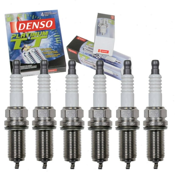 6 pc DENSO Platinum TT Spark Plugs compatible with Toyota Highlander 3.5L V6 2015-2016