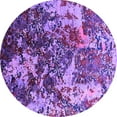 thumbnail image 1 of Ahgly Company Indoor Round Oriental Purple Industrial Area Rugs, 6' Round, 1 of 4