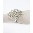 thumbnail image 6 of Rhinestone Crystal Flower Napkin Rings Wedding Holiday Table Decoration - Set of 4 (Silver Flower), 6 of 10