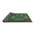 thumbnail image 2 of Ahgly Company Indoor Round Abstract Turquoise Blue Modern Area Rugs, 8' Round, 2 of 4