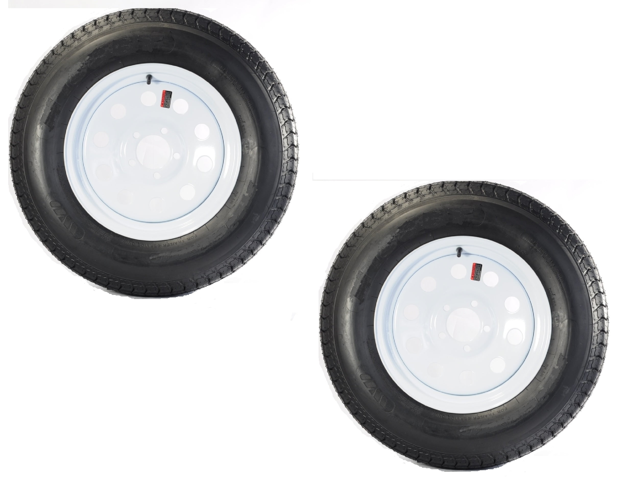 Trailer Tire On Rim ST205//75D14 2057514 F78-14 LRC 5 Lug Wheel White Modular