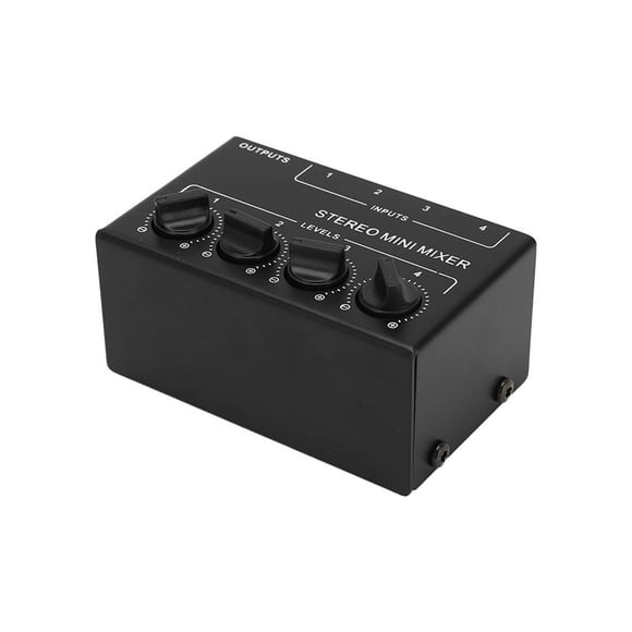 Stereo Mixer, Passive Audio Mixers Black For Mixing