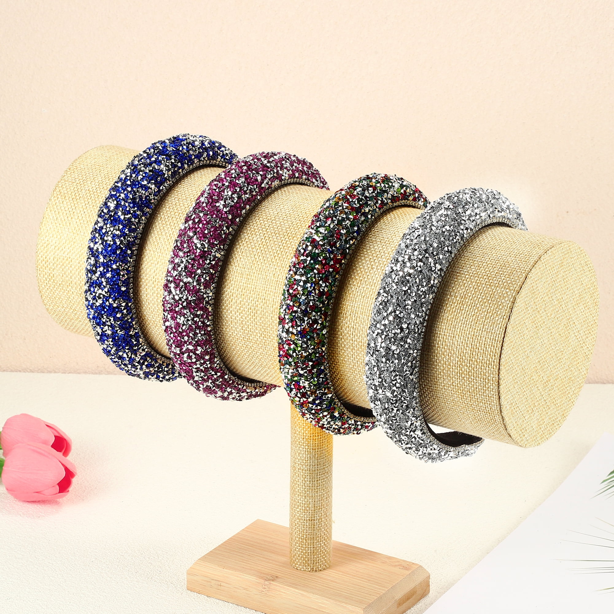 Unique Bargains Rhinestone Headband Hair Accessories for Women Multicolor