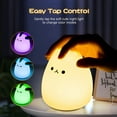 thumbnail image 6 of ACDANC LED Cat Night Light, Battery Powered Silicone Cute Cat Nursery Lights with Warm White and 7-Color Breathing Modes for Kids Baby Children (Mini Celebrity Cat), 6 of 7