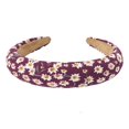 thumbnail image 1 of Women Headband Floral Padded Head Band Design Boho Headwear Wide Hairbands For Girl, 1 of 8