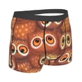 thumbnail image 4 of Uemuo Brown Owl Pattern Men's Boxer Briefs,Trunk Anti-Chafing,Comfortable, Durable, and Stylish Underwear-Small, 4 of 9
