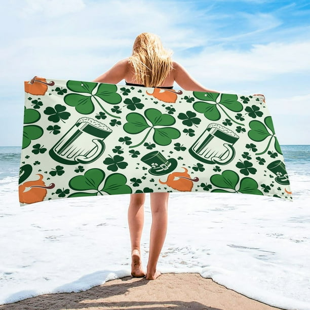 Toalla de Playa de Microfibra, Súper Colorida, Resistente a La Arena, Multiusos, para Viajes, Piscina, 76 X 152 Cm