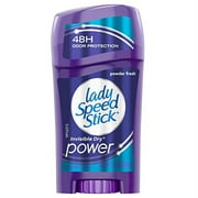 Lady Speed Stick Power Antiperspirant, Powder Fresh, 1.4 Ounce (Pack of 10)