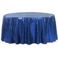 thumbnail image 1 of 1 Pc, Glitz Sequins 132" Round Tablecloth - Royal Blue For Wedding Ceremonies & Receptions, Bridal Showers, Baby Showers, Quinceaneras, Anniversary Parties, Or Special Event, 1 of 1