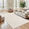 thumbnail image 4 of MeyJey Tapetes Lavables 6'x9' p/ Sala Moderna Beige, Color Sólido, Suaves y Esponjosas p/ Recámara, Antideslizantes, Boho, Acento, Tapete Interior, Cubierta p/ Comedor, Cocina, Oficina, 4 of 13