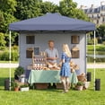 thumbnail image 4 of Costway Pop up Canopy Tent with Sidewall, 6 Pockets, Instant Setup Commercial Gazebo Gray, 4 of 10