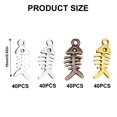 thumbnail image 5 of YIEMEEN 40 Pieces Fishbone Charm Jewelry Making Supplies Sturdy Alloy Materials Fish Bone Pendants Accessory for Projects, 5 of 12